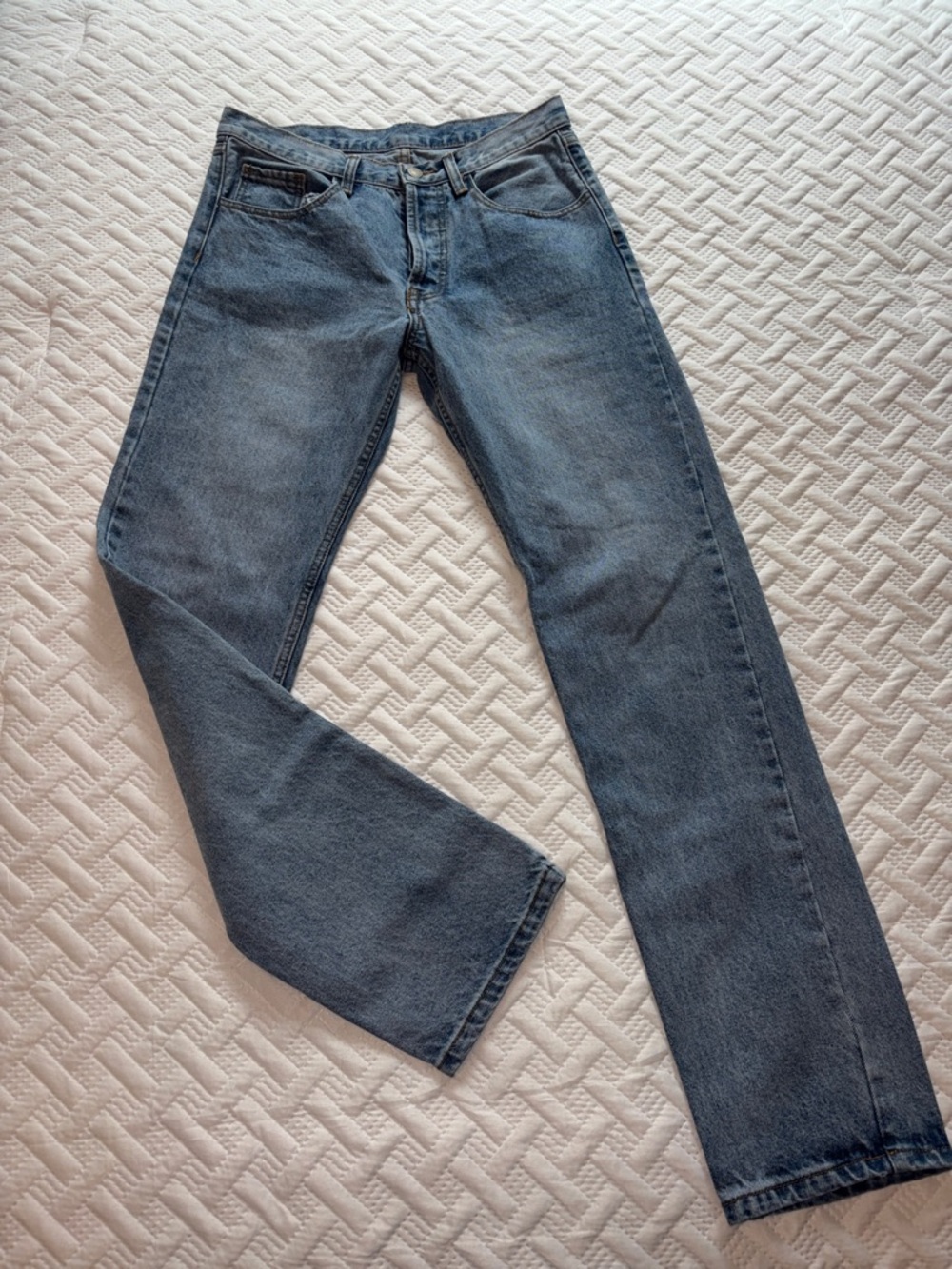 Classic Straight-Leg Women's Blue Jeans - Picture 2 of 9
